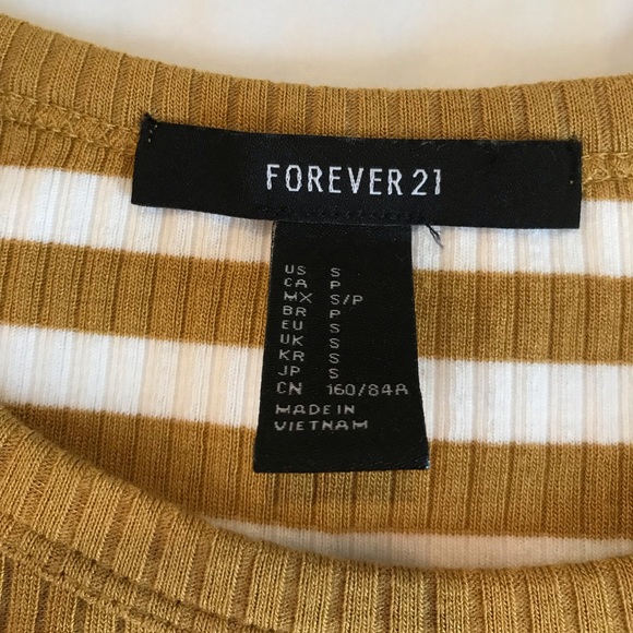 Forever 21 Mustard Striped Skater Dress - Picture 7 of 7